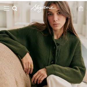 Sezane Lucas sweater in Khaki, S